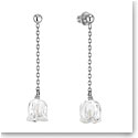 Lalique Muguet Pierced Long Earrings, Silver