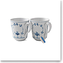 Royal Copenhagen, Blue Fluted Plain Mug, 12.5oz. Pair