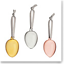 Iittala Glass Egg Ornaments, Set of Three
