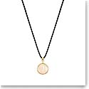 Lalique Vibrante Round Pendant Necklace, Gold Vermeil