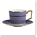 Wedgwood Anthemion Blue Teacup and Saucer