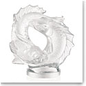 Lalique Double Fish 7.7" Sculpture, Clear