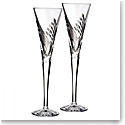 Waterford Crystal, Wishes Beginnings Crystal Flutes, Pair