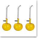 Iittala Yellow Apple Ornaments, Set of 3