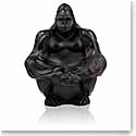 Lalique Gorilla Sculpture, Bookend, Black