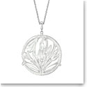 Lalique Fleur De Neige Silver Pendant, Silver