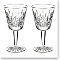 Waterford Mastercraft Lismore 1952 Claret Wine Glass, Pair