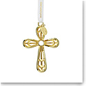 Waterford 2022 Cross Golden Ornament