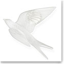 Lalique Hirondelles, Swallows with Wings Up Wall Sculpture