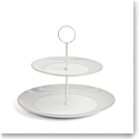 Wedgwood Gio Platinum Cake Stand Two Tier