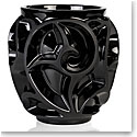 Lalique Tourbillons 5" Vase, Noir Black