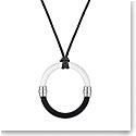 Lalique 1927 Pendant Necklace, Silver Plated Black Crystal