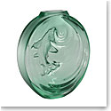 Lalique Carpe Koi Fish 7" Bud Vase, Mint Green