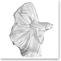 Lalique Fighting Fish Aquatique 6.3" Sculpture, Clear