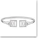 Lalique Arethuse Flexible Bangle Bracelet, Clear and Silver, Large