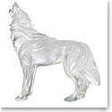 Lalique Wolf Sculpture, Clear