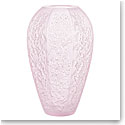 Lalique Sakura 7" Large Vase, Pink Luster
