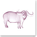Lalique Zodiac Nam Buffalo Sculpture, Pink Luster, Limited Edition