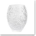 Lalique Feuilles 6.5" Vase, Clear