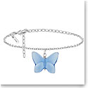 Lalique Papillon Bracelet, Silver, Blue Crystal, Large