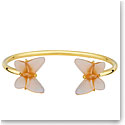Lalique Papillon Flexible Bracelet, Gold, Peach Crystal, Large