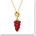 Lalique Vigne Pendant, Red, Gold