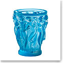 Lalique Bacchantes 5.75" Vase, Blue