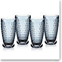 Villeroy and Boch Boston Colored Blue Highball Glasses, Set of 4