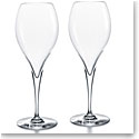 Baccarat Crystal Oenologie Champagne Flute Glasses, Pair