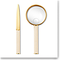 Aerin Shagreen Magnifying Glass and Letter Opener Set, Cream