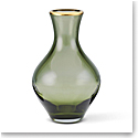Aerin 5.5" Sancia Baluster Glass Vase, Fern