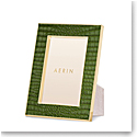 Aerin Classic Croc Leather Frame, 4 X 6", Verde