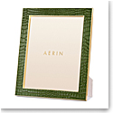 Aerin Classic Croc Leather Frame, 8 X 10", Verde