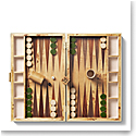 Aerin Croc Leather Backgammon Set with Dice, Verde