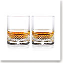 Cashs Ireland Cooper Straight Sided Bourbon 9oz. OF Glass, Pair