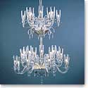 Baccarat Crystal, Mille Nuits 36 Light Chandelier, With Lighted Bowl For Hurricane