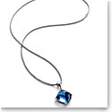 Baccarat Crystal Medicis Necklace Sterling Silver Blue Riviera