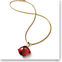 Baccarat Medicis Large Necklace Vermeil Gold, Red Mirror