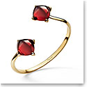Baccarat Medicis You And Me Bracelet Vermeil Gold, Red Mirror