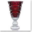 Baccarat Crystal, New Antique Red 26.75" Vase, Limited Edition