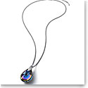 Baccarat Crystal Psydelic Necklace Sterling Silver Blue Scarabee