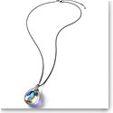 Baccarat Crystal Psydelic Necklace Sterling Silver Iridescent Clear