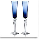 Baccarat Mille Nuits Flutissimo Blue, Boxed Pair