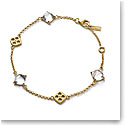 Baccarat Crystal Medicis Mini Chain Bracelet Vermeil Gold Clear