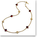 Baccarat Mini Medicis Necklace Vermeil Gold, Red