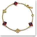 Baccarat Mini Medicis Bracelet Vermeil Gold, Red