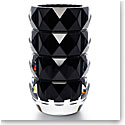 Baccarat Crystal Louxor Round Tall Vase, Black