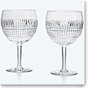 Baccarat Crystal and Martha Stewart Balloon Wine Glasses, Pair