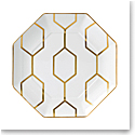 Wedgwood Arris Gio Gold Accent Plate Octagonal 9.1" White