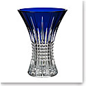 Waterford Lismore Diamond Cobalt 8" Crystal Vase